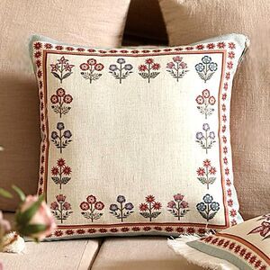 NEW Bilin Gaier Linen Blend Floral Cottage Decor Pillow Covers 18” x 18”